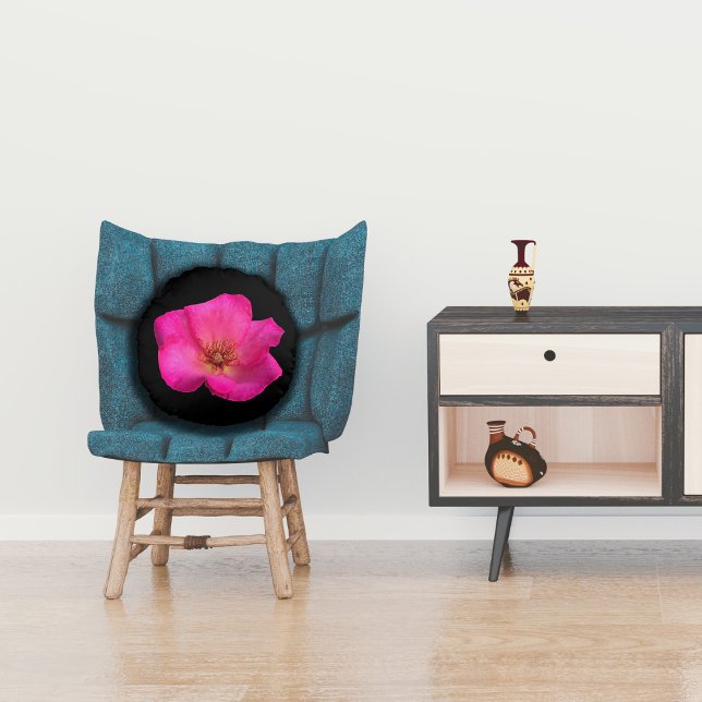 Felt Rose Round Cushion (Creator Uploaded)