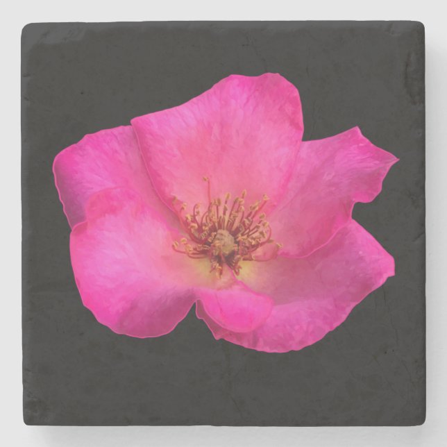 Felt Rose Stone Coaster (Front)