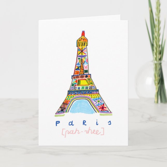 Felt Tip Drawing of Paris Card (Front)