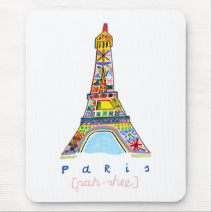 Felt Tip Drawing of Paris Mouse Pad