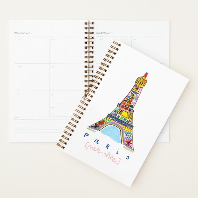Felt Tip Drawing of Paris Planner (Display)