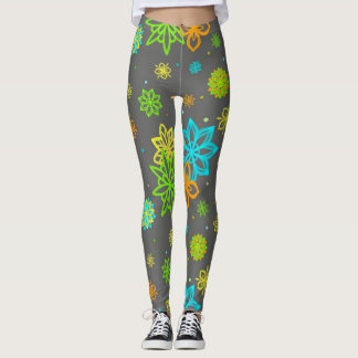 Felt Tip Flowers - Emmy Pattern Leggings
