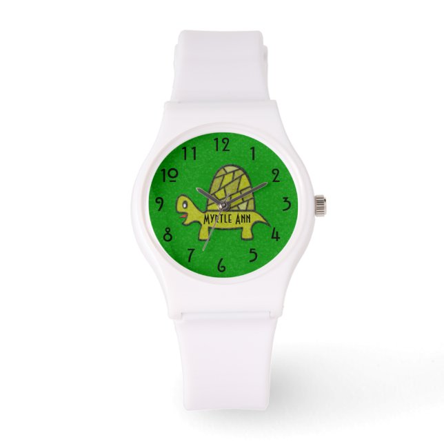 Felt Turtle (Personalised) Watch (Front)