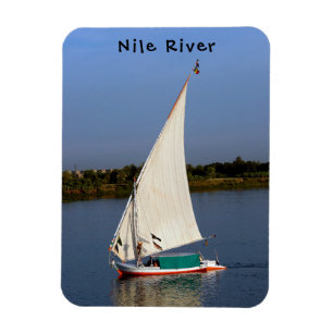 Felucca sailing along the Nile - Aswan, Egypt Magnet