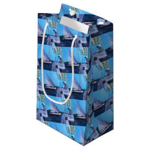 Feluccas on the Nile Painting by Alfred Fox Small Gift Bag