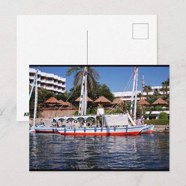 Feluccas on the Nile Postcard (Front/Back)