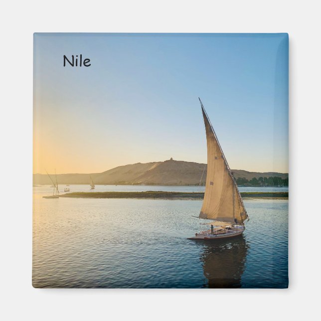 Felukka on the Nile at Aswan Magnet (Front)