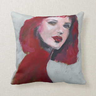 Fem Portrait - Red Cushion