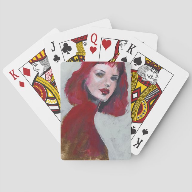 Fem Portrait - Red Playing Cards (Back)