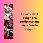 Femaie vampire skateboard<br><div class="desc">A design that really pops, a female vampire creating in a realistic anime cartoon style, liquid red blood and red and silver to make it all stand out. The word "Hunger" can be edited so you can personalise it the way you want. Generative content. Contact me if you have any...</div>
