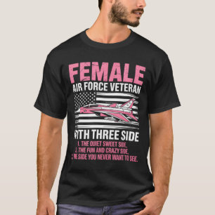 Female air force american patriotic fighter pilot T-Shirt