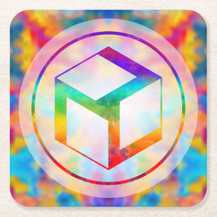 Female Antahkarana - Yin Antahkarana Square Paper Coaster