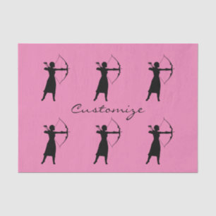 Female Archer Silhouette Thunder_Cove Tissue Paper