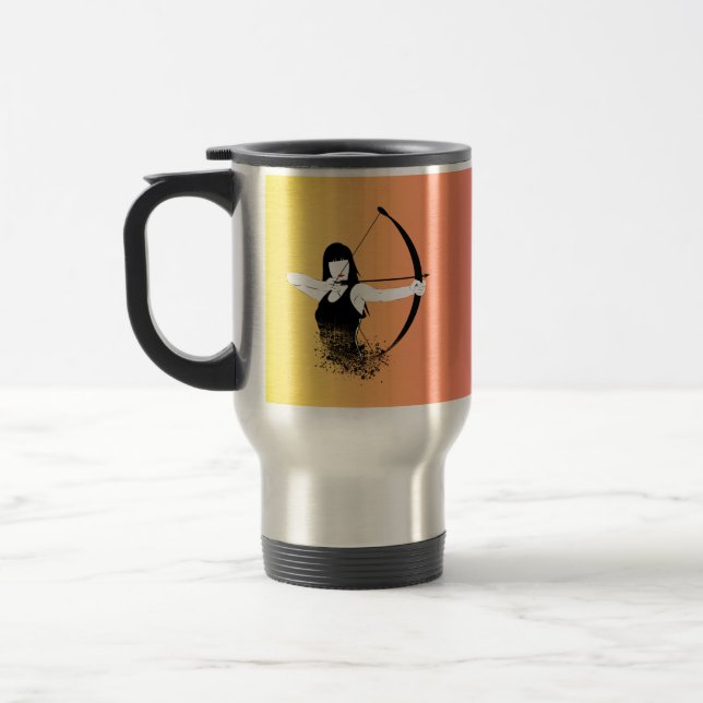 Female Archer Travel Mug (Left)