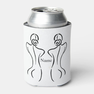 Female Art Illustration Thunder_Cove Can Cooler