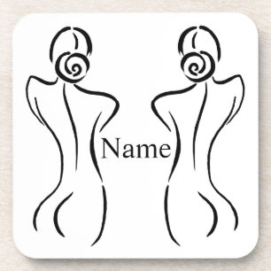 Female Art Illustration Thunder_Cove Coaster