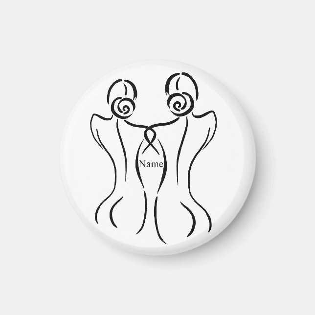 Female Art Illustration Thunder_Cove  Magnet (Front)