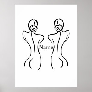 Female Art Illustration Thunder_Cove Poster