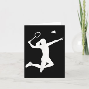 Female Badminton Player Card
