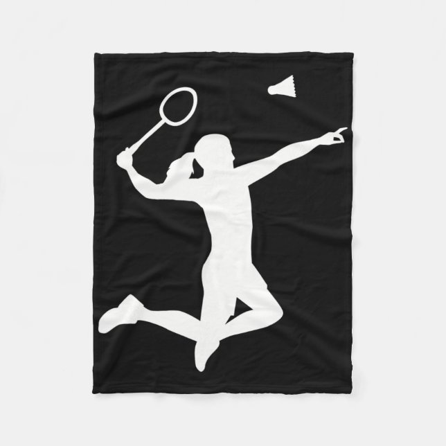 Female Badminton Player  Fleece Blanket (Front)