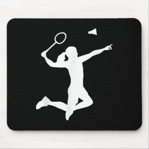 Female Badminton Player Mouse Pad