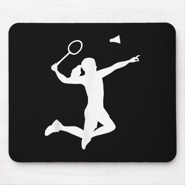 Female Badminton Player  Mouse Pad (Front)