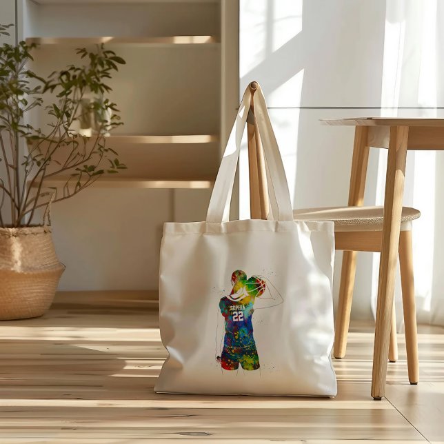 Female Basketball Player Tote Bag (Creator Uploaded)