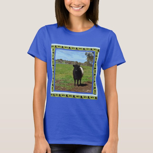 Female Belted Galloway Cow, T-Shirt (Front)