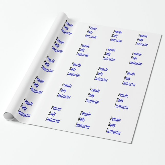 Female Body Instructor Wrapping Paper (Unrolled)