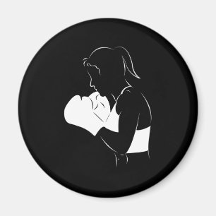 Female Boxer Magnet