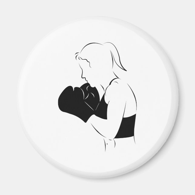 Female Boxer Magnet (Front)