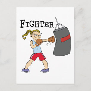 Female Boxer Postcard