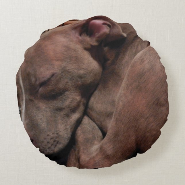 FEMALE BRINDLE PIT BULL pillow (Back)
