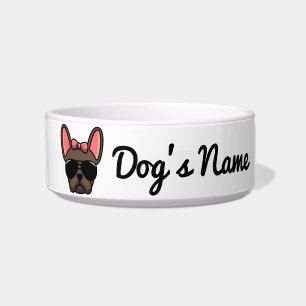 Female Brown French Bulldog Bowl