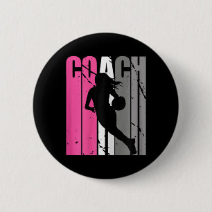 Female Bysketbyll Instructor Choreographer Bysketb 6 Cm Round Badge