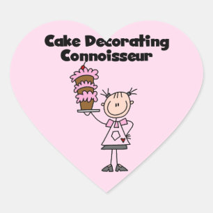 Female Cake Decorating Connoisseur Heart Sticker
