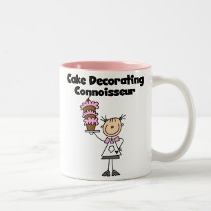 Female Cake Decorating Connoisseur Two-Tone Coffee Mug