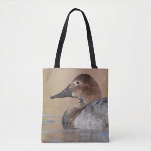 Female Canvasback duck Profile Tote Bag