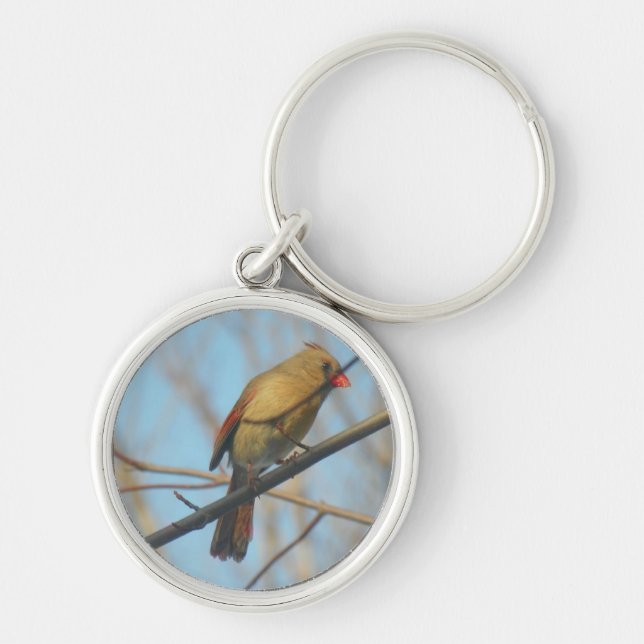 Female Cardinal/Bird Key Ring (Front)