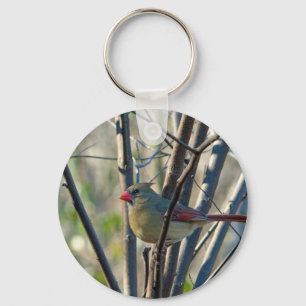 Female Cardinal Key Ring