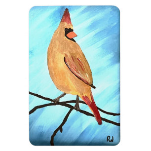 Female Cardinal Magnet