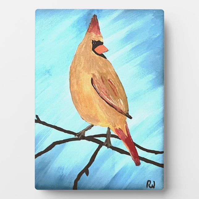 Female Cardinal  Plaque (Front)