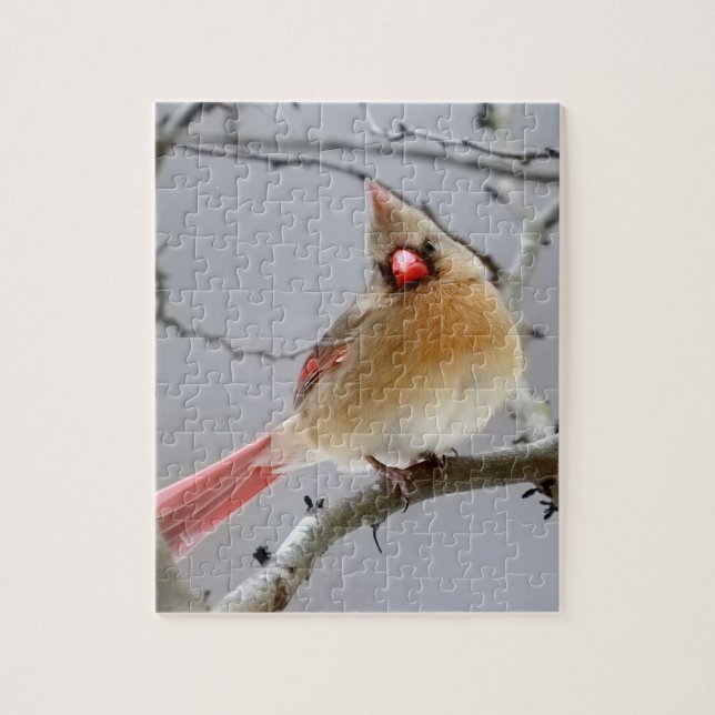 Female_Cardinal_puzzle Jigsaw Puzzle (Vertical)