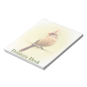 Female Cardinal Songbird Notepad