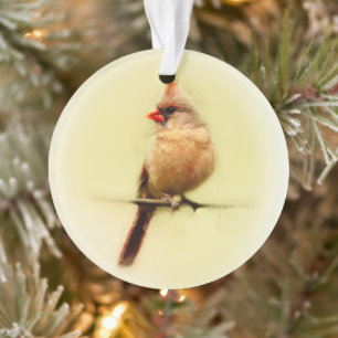 Female Cardinal Songbird Ornament