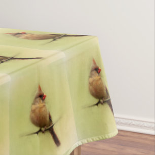 Female Cardinal Songbird Tablecloth