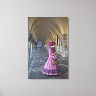 Female Carnival Costume, Venice Canvas Print