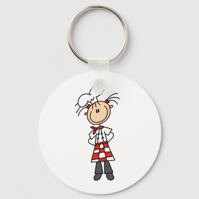 Female Chef Key Ring (Front)