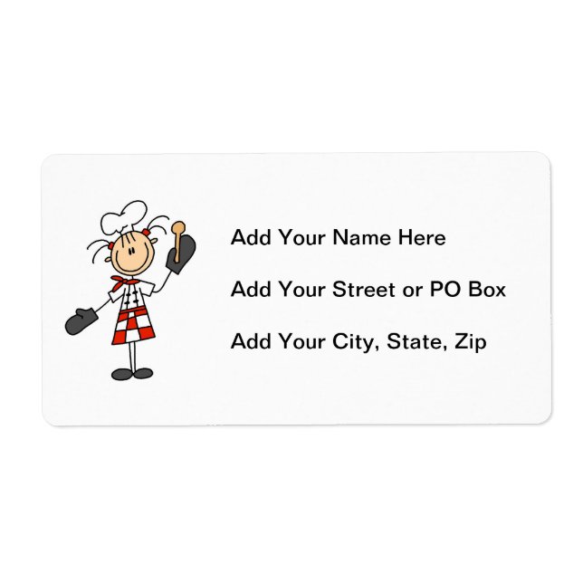 Female Chef With Mitts and Wooden Spoon (Front)