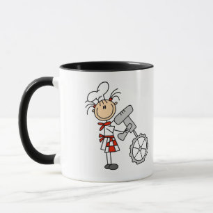 Female Chef with Mixer Tshirts and Gifts Mug